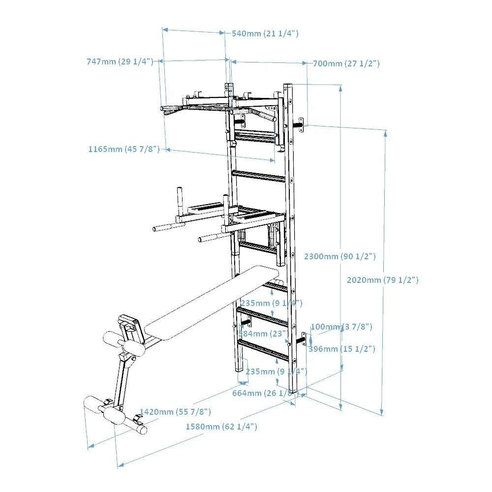 BenchK 233 wall bars