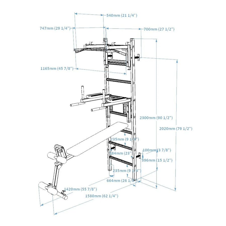 BenchK 233 wall bars