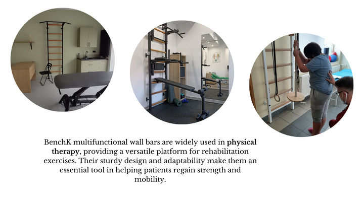 Benchk wall bars for physical therapy
