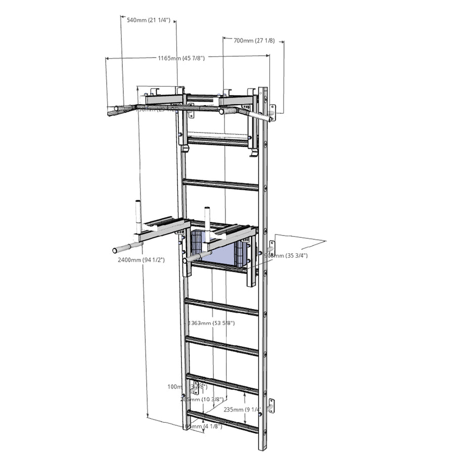 Sport Stall bars for home gym – BenchK 732